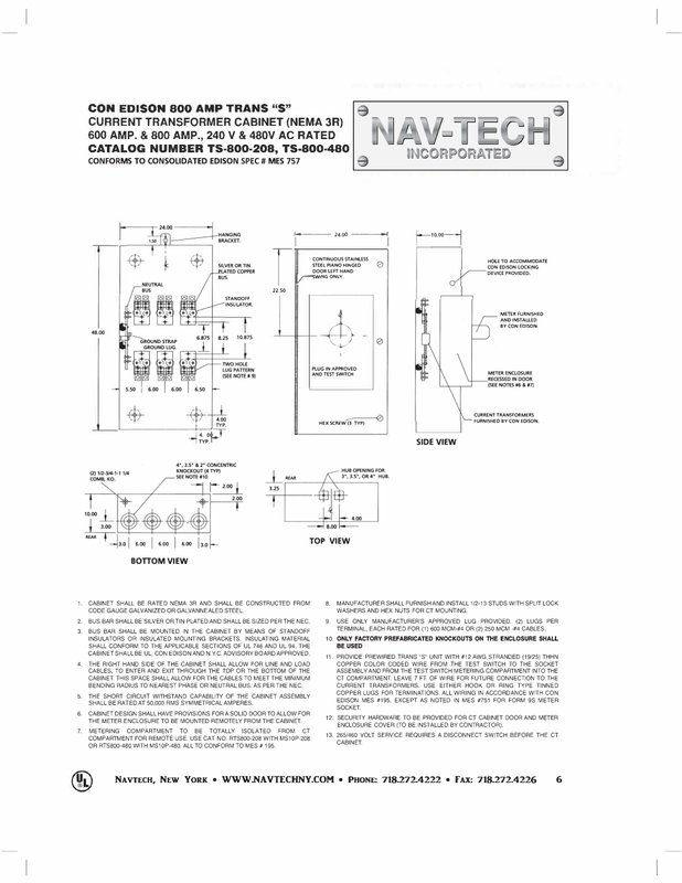 NAV-CE-TS800-208-3 & NAV-CE-TS800-480-3 drawing